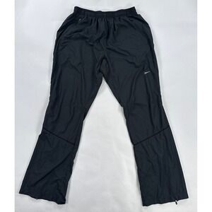 Nike Running Pants Mens Large Black Windbreaker Track Pants Ankle Zip 428620-061